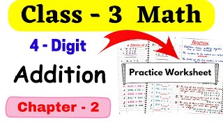 Class 3 Maths Addition  Class 3 Maths Worksheet Addition Worksheet for Grade 3  Class 3 Worksheet [upl. by Arde281]