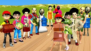 Scary Teacher 3D vs Squid Game Dress Making Nice and Error Recycling Room 5 Times Challenge [upl. by Limber]