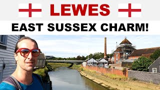 A tour of LEWES East Sussex England  History Sights and Bonfires [upl. by Burkle638]