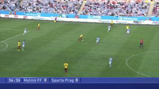 MFFtv Highlights Malmö FF  Sparta Prag 20 20140806 [upl. by Artema]