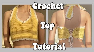 Crochet Top Tutorial [upl. by Ariamo654]