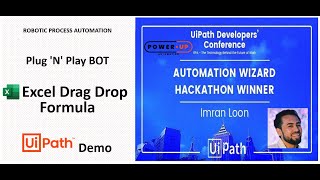 UiPath ROBOT  Excel Drag Drop Formula  Reusable Component  Video Tutorial [upl. by Arnon980]