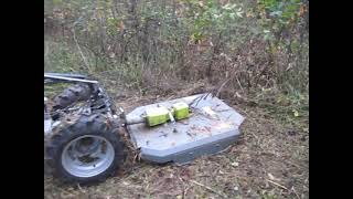 Bellon Brush Mower in action on Grillo G110 walkbehind tractor [upl. by Urita]