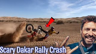 Spanish Motorcyclist Carles Falcon Passes Away After Dakar Rally Horror Crash 🏍️😢 [upl. by Adnilemreh980]