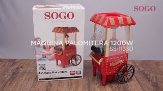 SOGO SS11330  Máquina Palomitera  Popcorn Machine Retro 1200W [upl. by Koball]