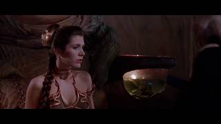 ROTJ Scene Princess Leia Is Chained To Jabbas Throne [upl. by Endres]