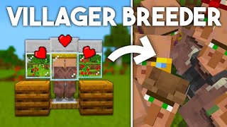 Minecraft EASY Infinite Villager Breeder in Bedrock 121 MCPEXboxPS4Nintendo SwitchWindows10 [upl. by Batholomew]