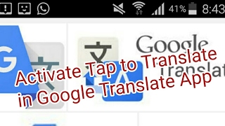 How To Activate Tap to Translate in Google Translate App for Android [upl. by Agnot]