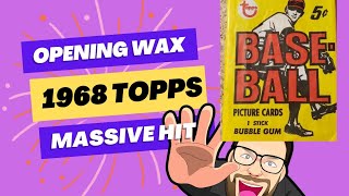 UNBELIEVABLE Opening a 1968 Topps Baseball Card Wax Pack MULTIPLE HOF Hits Wow [upl. by Onitnerolf405]