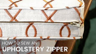 How to Sew an Upholstery Zipper [upl. by Robinetta]