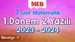 7Sınıf Matematik 1Dönem 2Yazılı Ortak Sınavı 20232024 Senaryo1 [upl. by Ellirehs]