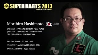 Morihiro Hashimoto  SUPER DARTS 2013 Player Introduction Video [upl. by Crow]