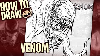 How to Draw VENOM Venom 2018  Narrated Easy StepbyStep Tutorial [upl. by Oflodor]