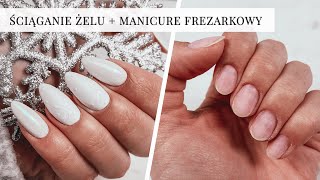 Jak zdjąć żel z paznokci  Ściąganie żelu frezarką  manicure frezarkowy [upl. by Enaywd]