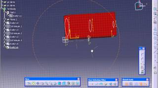 Catia V5 Tutoril58 Advanced Removed Multi Section Solid [upl. by Hairu]