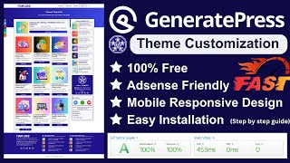 GeneratePress Theme Customization Grid Blog Design [upl. by Namyac]