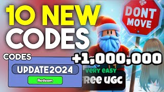 ALL WORKING CODES UGC DONT MOVE IN JANUARY 2024  UGC DONT MOVE CODES ROBLOX [upl. by Lentha]