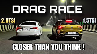 NEW OCTAVIA 2024 VS TROC tuned DRAG RACE  15 TSI VS 20TSI [upl. by Derick498]