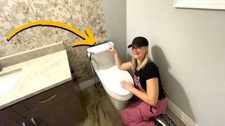 How to Wallpaper Behind a Toilet [upl. by Willms]