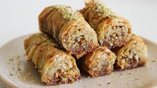 Easy Rolled Baklava Recipe [upl. by Atat384]