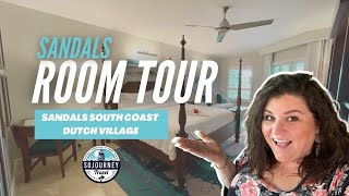 SojourneyTravel Sandals South Coast Room Tour Dutch Beachfront SwimUp Club Level Junior Suite SLX [upl. by Muire427]