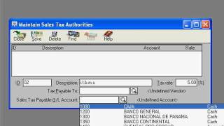 Peachtree español video tutorial Crear Impuesto de Ventas [upl. by Garrott533]