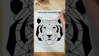 🐯 DIBUJOS Geométricos  TIGRE ✍️ [upl. by Celestia302]