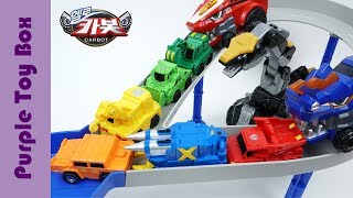 Carbot Track Car Playset Hello Carbot Transformer Mini Car Toys [upl. by Nrol]