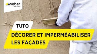 Comment décorer et imperméabiliser les façades avec un enduit monocouche manuel  Weber [upl. by Atekihc]