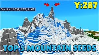 TOP 5 BEST MOUNTAIN SEEDS FOR MINECRAFT 120 CAVES amp CLIFFS [upl. by Anit339]