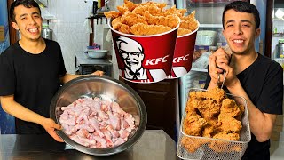 Making the famous KFC from chicken legs at home conditions [upl. by Llenroc]