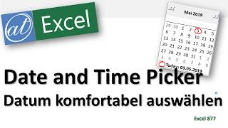 Date and Time Picker  Excel  Datum komfortabel auswählen [upl. by Lucilla169]