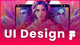 Lets Make some cool design in Figma tutorial art uidesign [upl. by Brawner186]