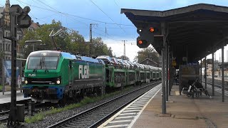 Fürth Bayern Hbf Doppeleinfahrt SBahn amp FTX ICE 🌥️🌧️tropfender KLV Zug lange Güterzüge [upl. by Drugi190]