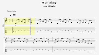 Guitar Tab  Albeniz  Asturias [upl. by Eaj]