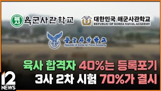 단독 육사 합격자 40는 등록포기…3사 2차 시험 70가 결시  EBS뉴스 2024 10 23 [upl. by Aihpled]