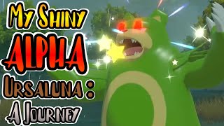 My Shiny Alpha Ursaluna A Journey  Pokemon Legends Arceus Shiny Pokemon Reaction Compilation [upl. by Daenis312]