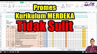 CARA MUDAH MEMBUAT PROMES DI KURIKULUM MERDEKA  promes programsemester [upl. by Ripp]