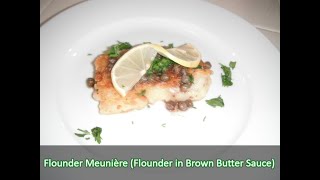 Flounder Meunière Flounder in Brown Butter Sauce Recipe  How to Make [upl. by Haggerty776]