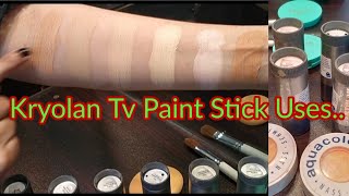 How to Use Krylon Tv Paint Stick  Krylon Paint Stick  Kryolan Pancake use  Real Beauty Secrets [upl. by Notwal601]