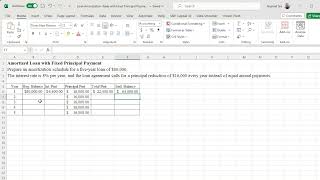 Loan Amortization ScheduleTable with Fixed Principal Payment [upl. by Leod]