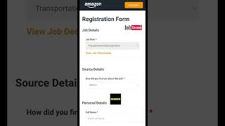 Amazon hiring for Transportation representative amazonjobsfromhome jobcareer [upl. by Anitnauq]