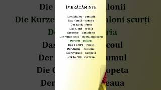 Invata Germana  SHORTS  Die Kleidung  Imbracaminte [upl. by Lettie678]