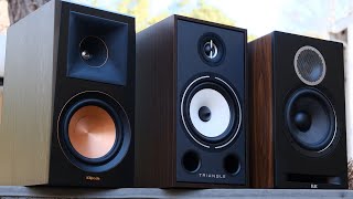 Three HIGH VALUE speakers Klipsch RP600M vs Triangle BRO3 vs ELAC Debut Reference  A Comparison [upl. by Nawiat]