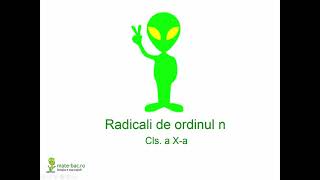 Radicali ordin n  Algebra cls a 10a [upl. by Seem]