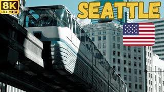 【8K】Seattle Downtown Seattle Walk  Westlake Center amp Monorail to Space Needle [upl. by Acissehc81]