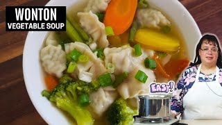 Wonton Vegetable Soup Recipe – Comfort Food in Under 20 Minutes 🥣 [upl. by Hagi]