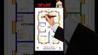 Detail Floor Plan with proper measurement  A Complete House Plan shorts home shortvideo house [upl. by Ellierim353]