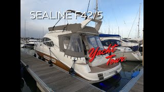 Sealine F425 Flybridge Motor Yacht Tour [upl. by Toile]