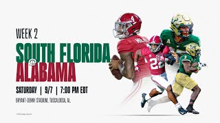 CFB Week 2 USF  Alabama  Tennessee  NC State Watch Party Live [upl. by Gentry291]